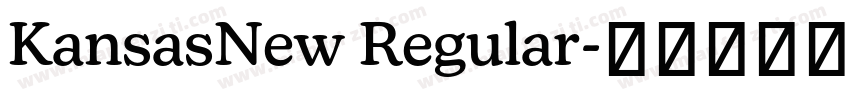 KansasNew Regular字体转换